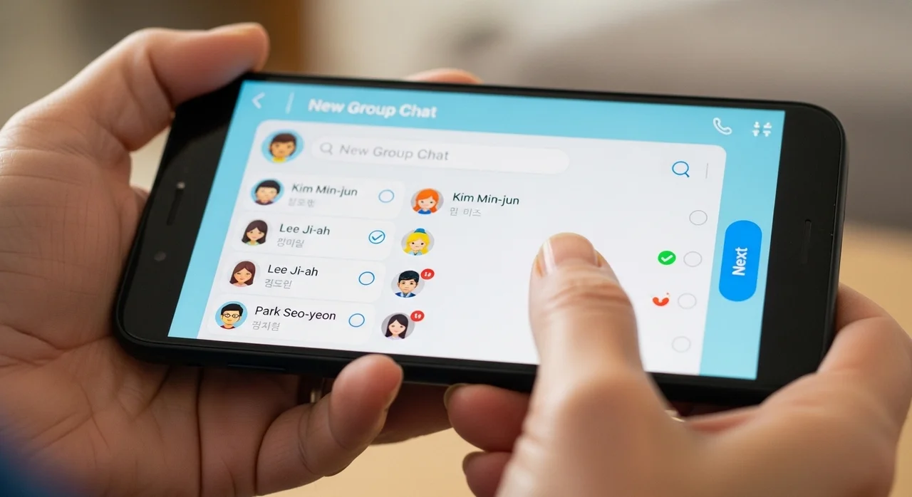 첫걸음: 카카오톡 단톡방 만들고 친구 초대하기