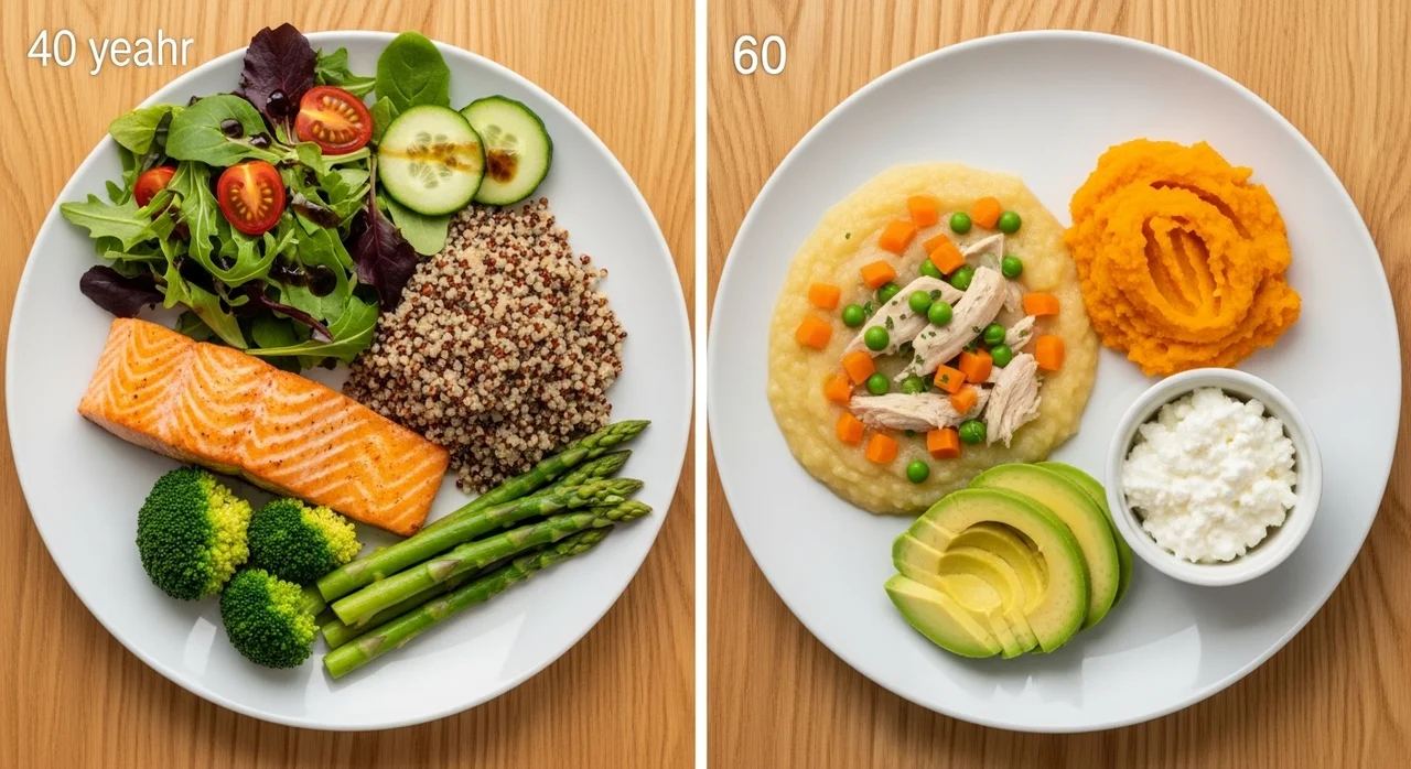 무엇을 먹을까? 40대 식단 vs 60대 식단