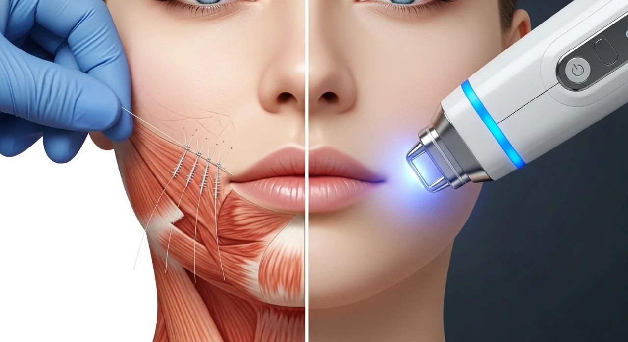 대표적인 중안부축소 시술 비교: 실리프팅 vs 장비 리프팅