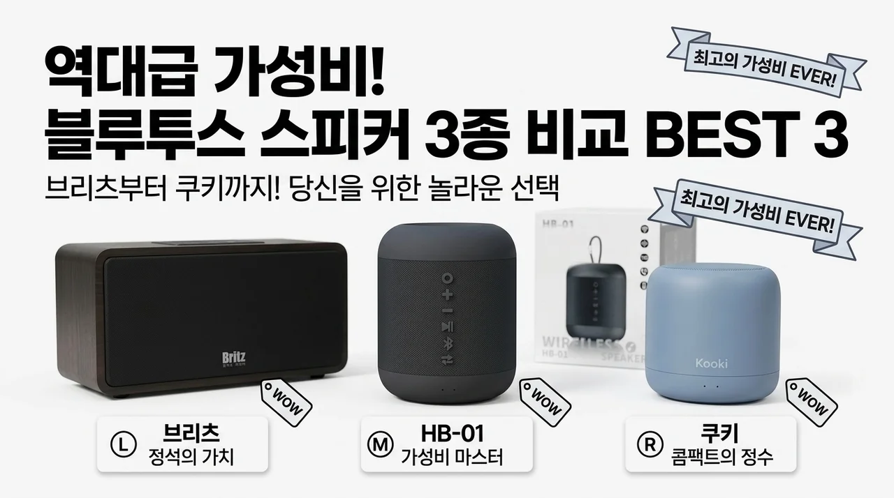 역대급 가성비 블루투스스피커 3종 비교! 브리츠부터 코끼리까지 놀라운 선택지