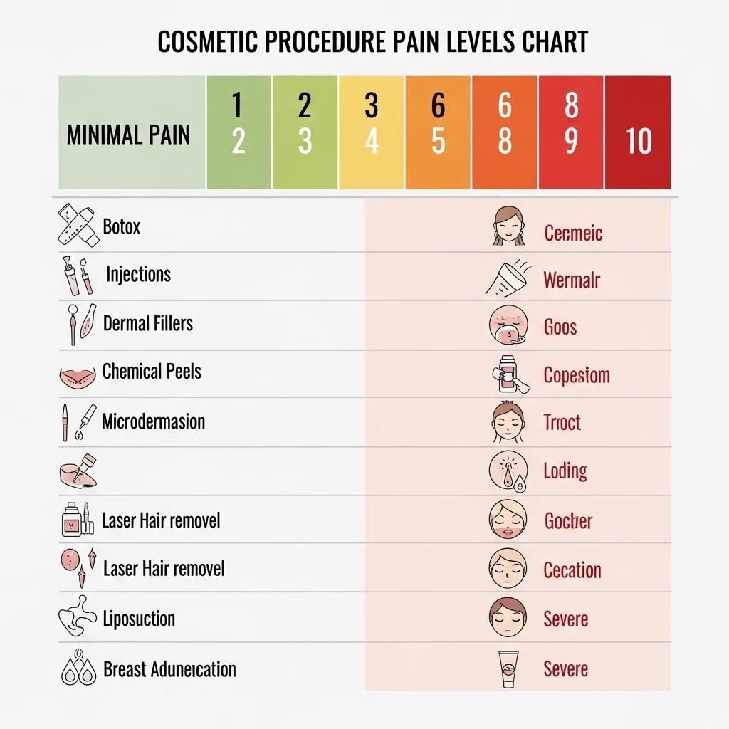 시술별 실제 통증 수치 비교 (1~10점)
