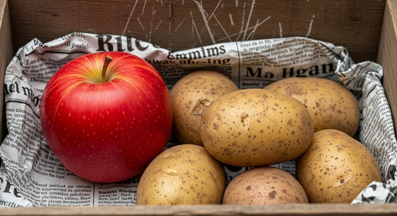 싹 나지 않게 하는 마법의 비결: 사과 한 알