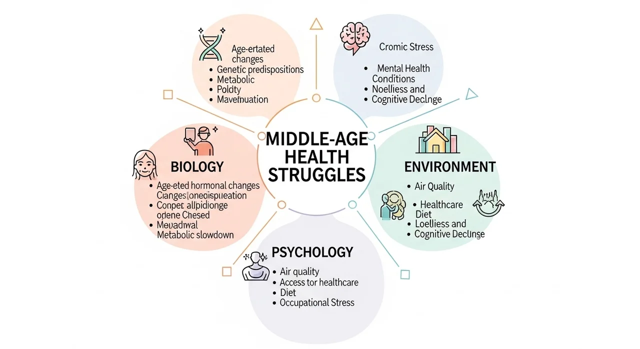 한눈에 보는 중년 자기관리 실패의 3대 핵심 요인