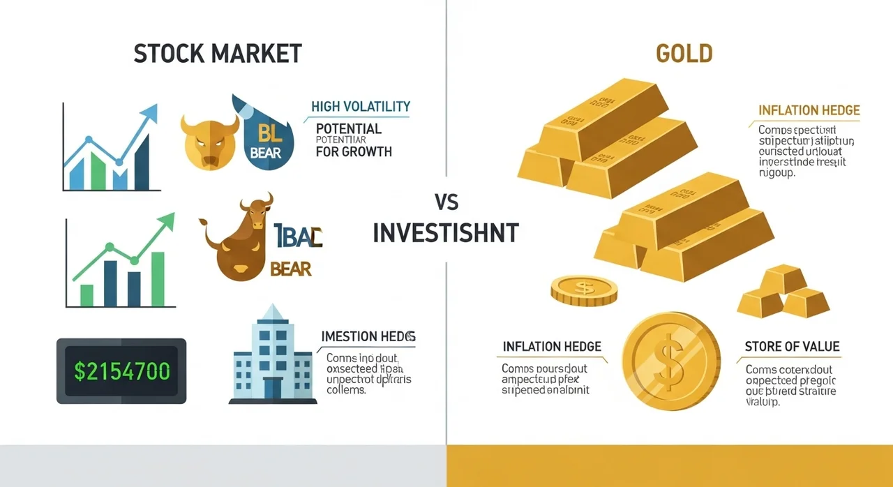 금 vs 주식, 핵심 특징 한눈에 비교하기