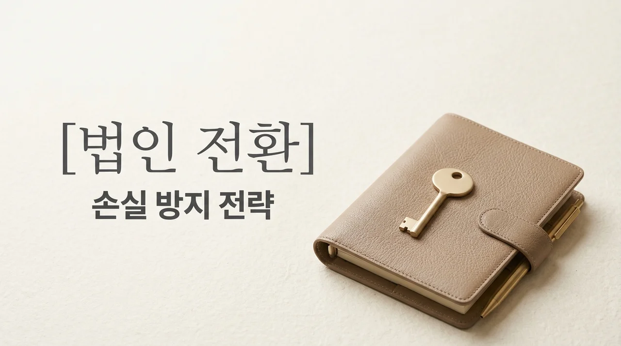 법인 전환 전 확인 사항 3가지! 손실 보지 않는 절세 핵심 전략