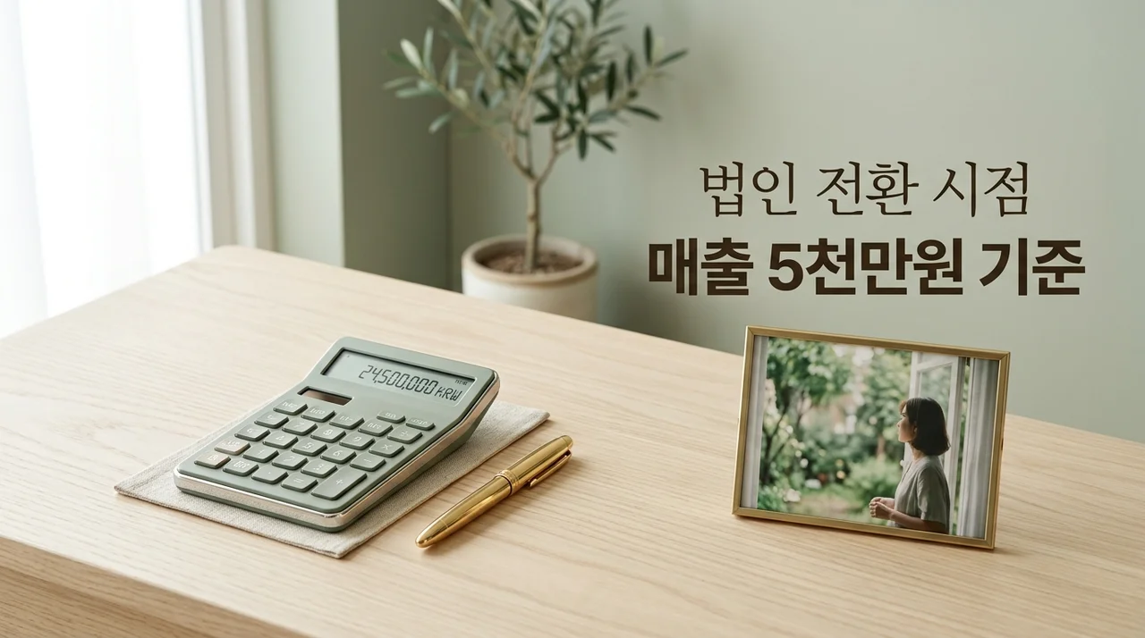 개인사업자 법인 전환 매출 5000만원 기준과 절세 시점 완벽 정리