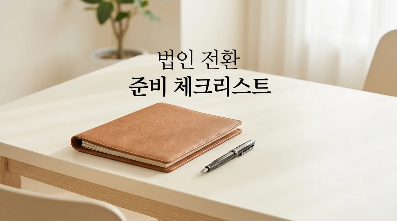 법인 전환 전 필수 체크리스트 7가지: 세금 절세와 자산 보호 전략