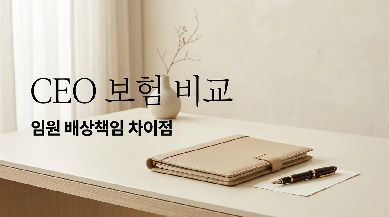 CEO 보험 vs 임원 배상책임보험 차이점: 대표님이 꼭 알아야 할 리스크 관리