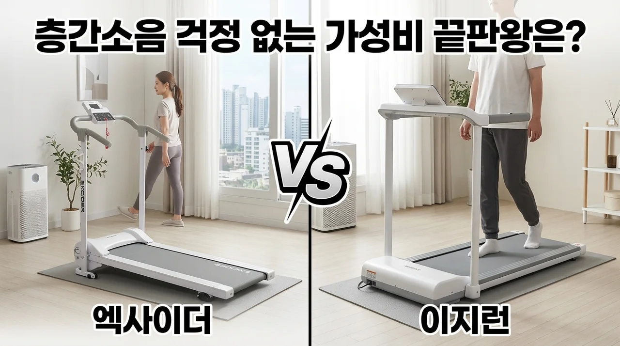 워킹패드 엑사이더 vs 이지런, 층간소음 걱정 없는 가성비 끝판왕은?