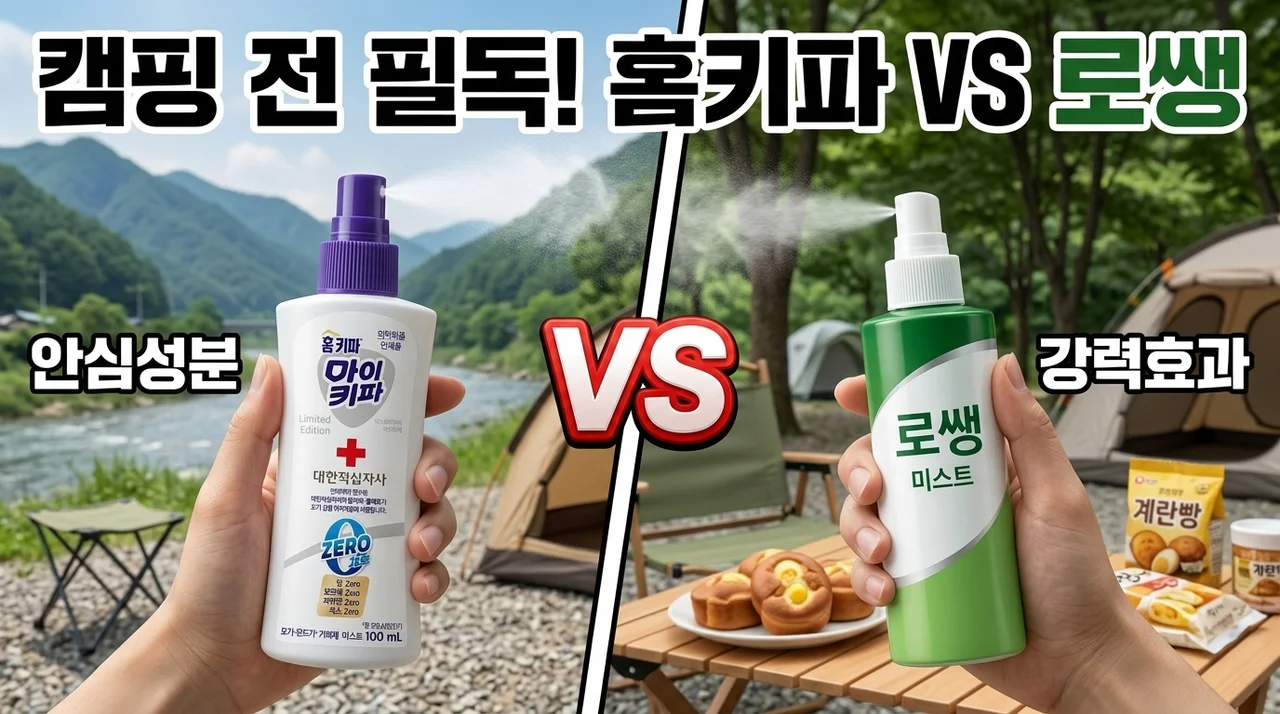 모기기피제 홈키파 vs 로쌩 미스트 비교, 야외활동 전 꼭 확인해야 할 차이점