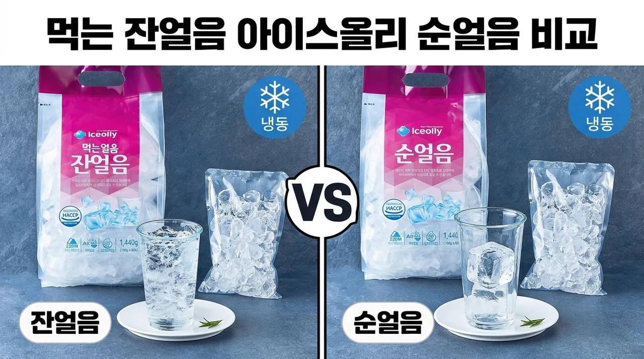 먹는 잔얼음 아이스올리 순얼음 비교, 홈카페 퀄리티 높이는 비밀
