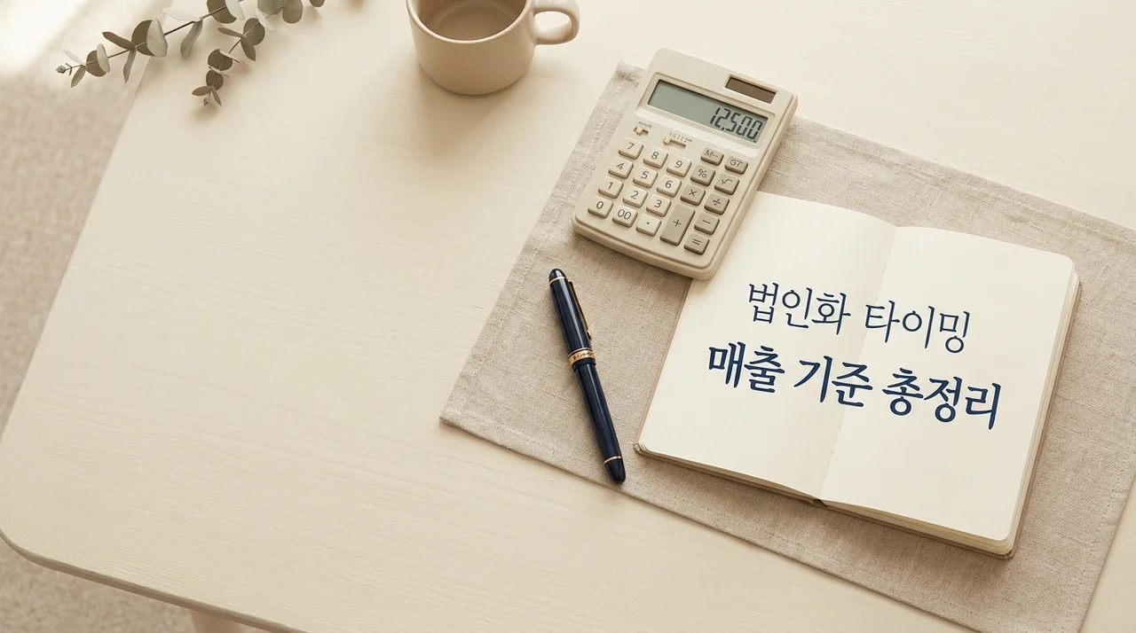 소규모사업자 법인화 전환 시기, 매출 얼마부터 유리할까? (판단 기준 총정리)