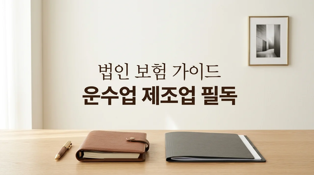 운수업 제조업 법인 보험 추천 필수 가입 리스트 5가지 및 절세 팁