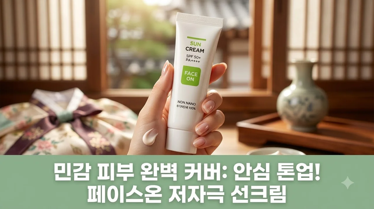 페이스온 저자극 선크림, 민감 피부 뒤집힘 없이 톤업까지? 이거 정말 물건이네요!