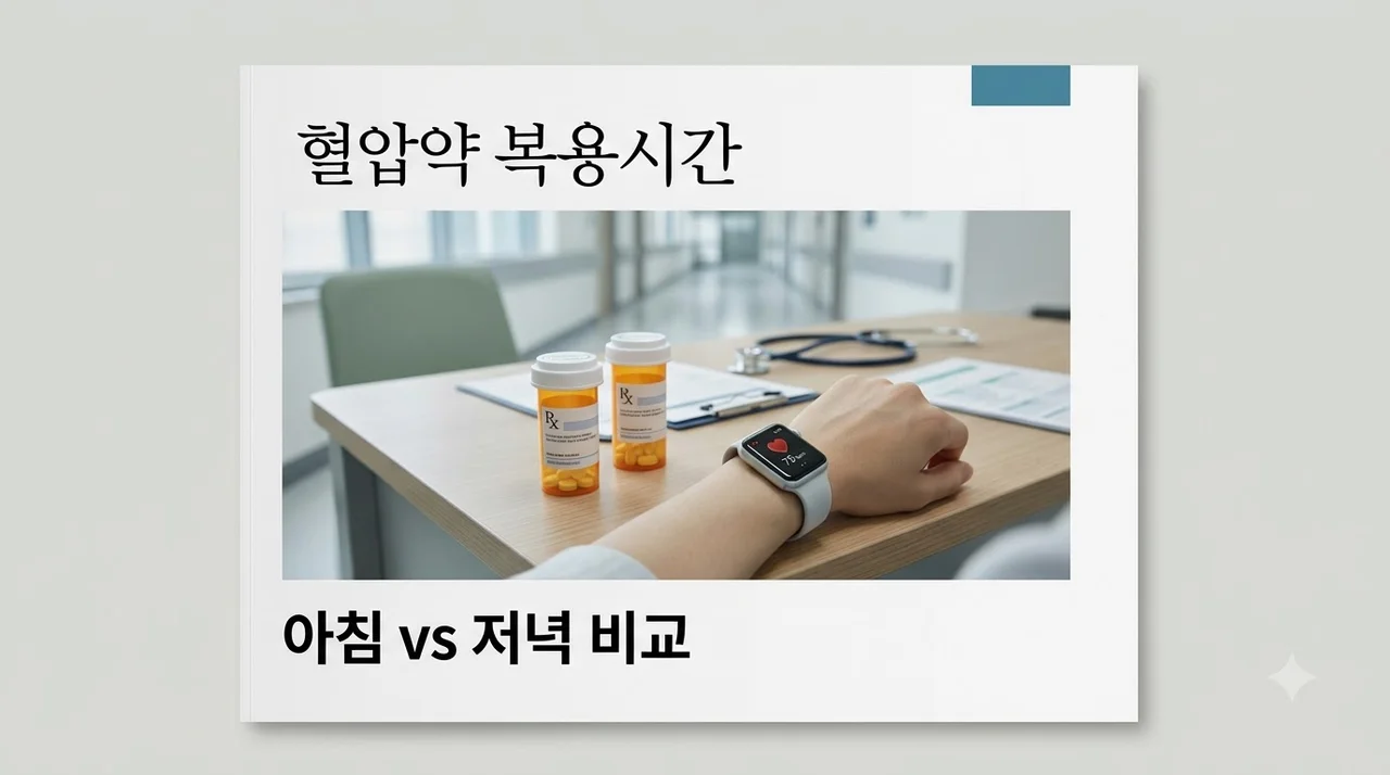 혈압약 복용 시간 아침 vs 저녁 언제 먹어야 가장 효과적일까