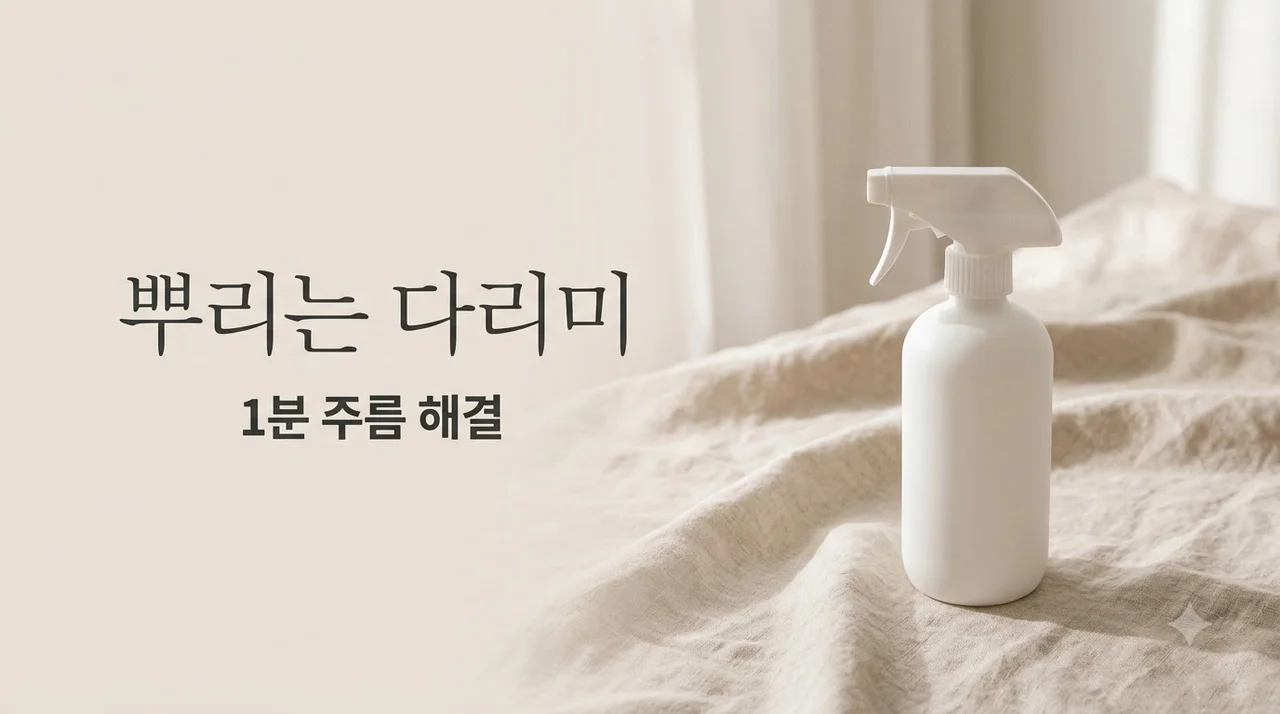 김신영 다리미 스프레이 효과와 사용법! 바쁜 아침 1분 만에 주름 펴기