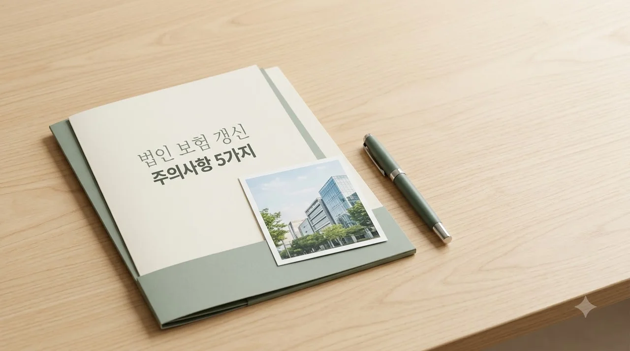 법인 보험 갱신 시 주의할 5가지 | 비용 절감 및 보장 분석 팁