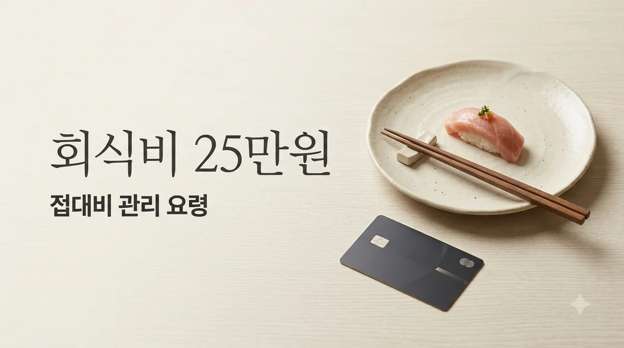 고급 오마카세 회식비 인당 25만원 법인카드 접대비 한도 초과 방지법